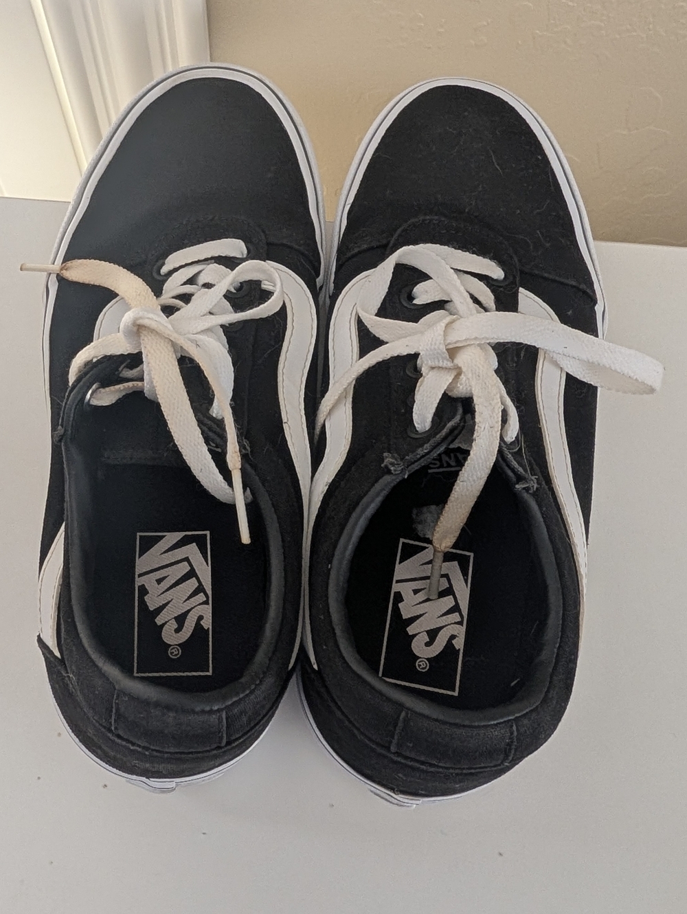 Vans Old Skool Black White Canvas Sneakers Classic Skate - Picture 9 of 11